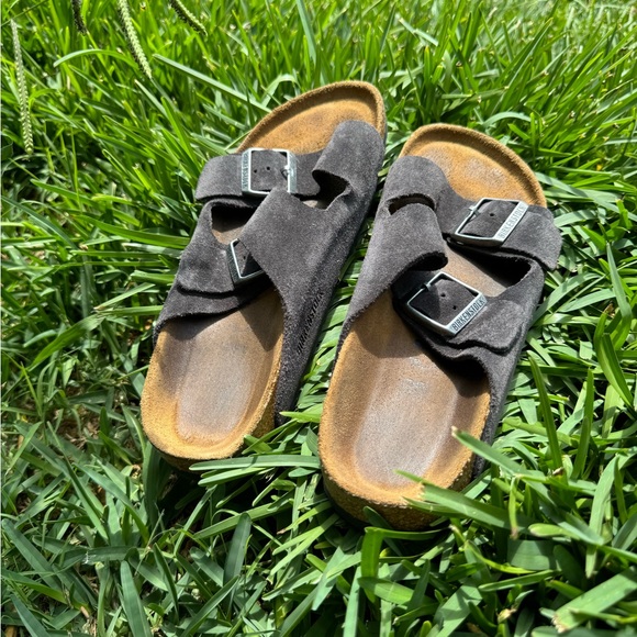 BIRKENSTOCK ARIZONA SOFT FOOTBED Suede Velvet Grey size 40 US 9.5 - Picture 5 of 13